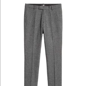 H&M Gray Wool Slim Fit Smart Trousers Pants 30R